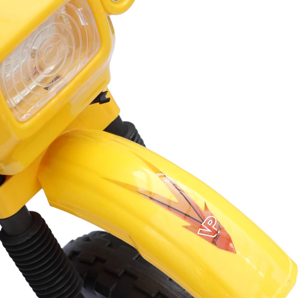vidaXL Barnmotorcykel gul och svart