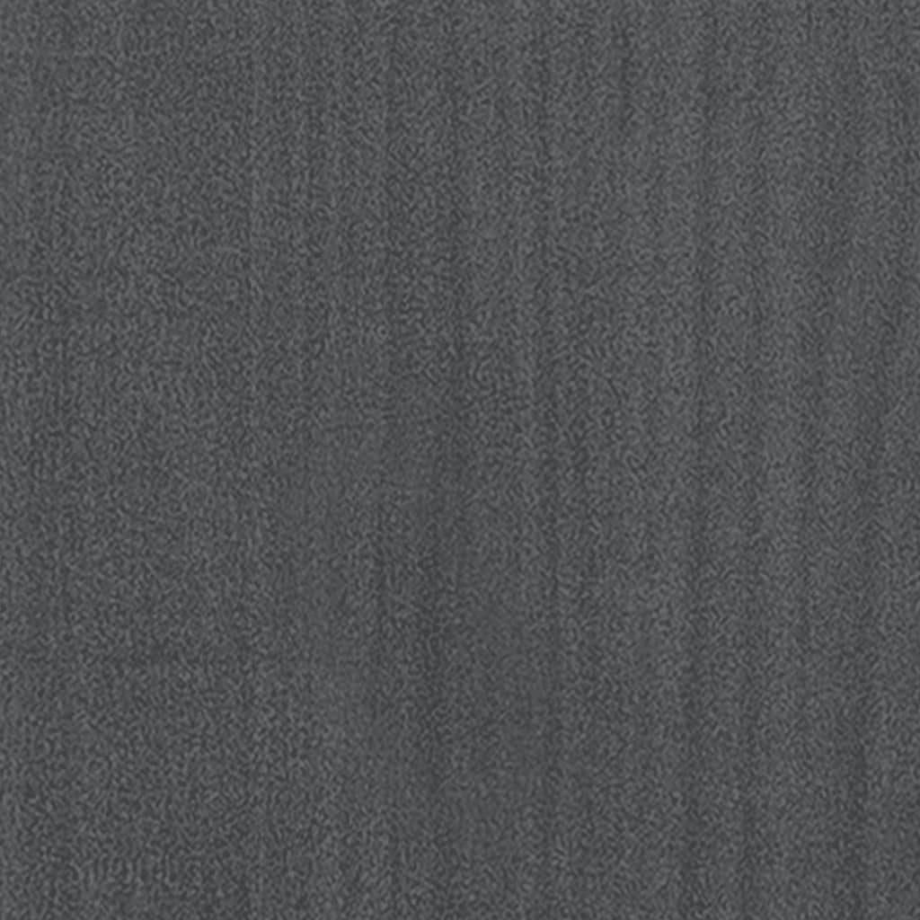 vidaXL Sängram grå massiv furu 160x200 cm