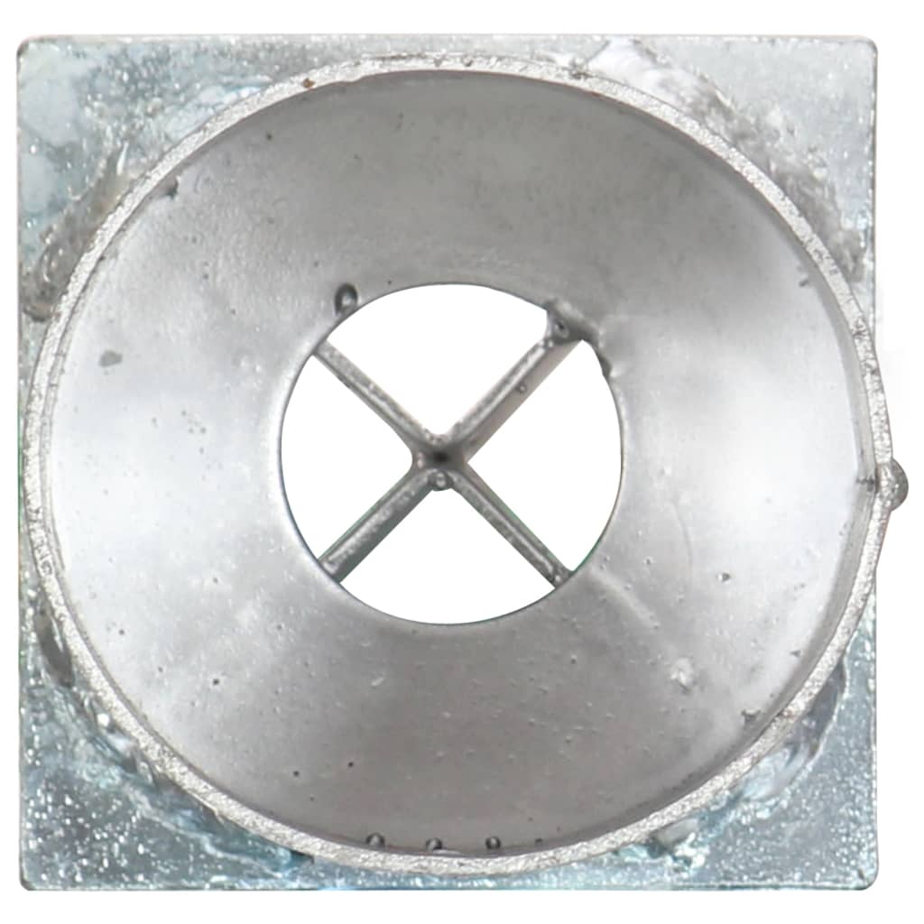 vidaXL Jordspett 2 st silver 8x61 cm galvaniserat stål