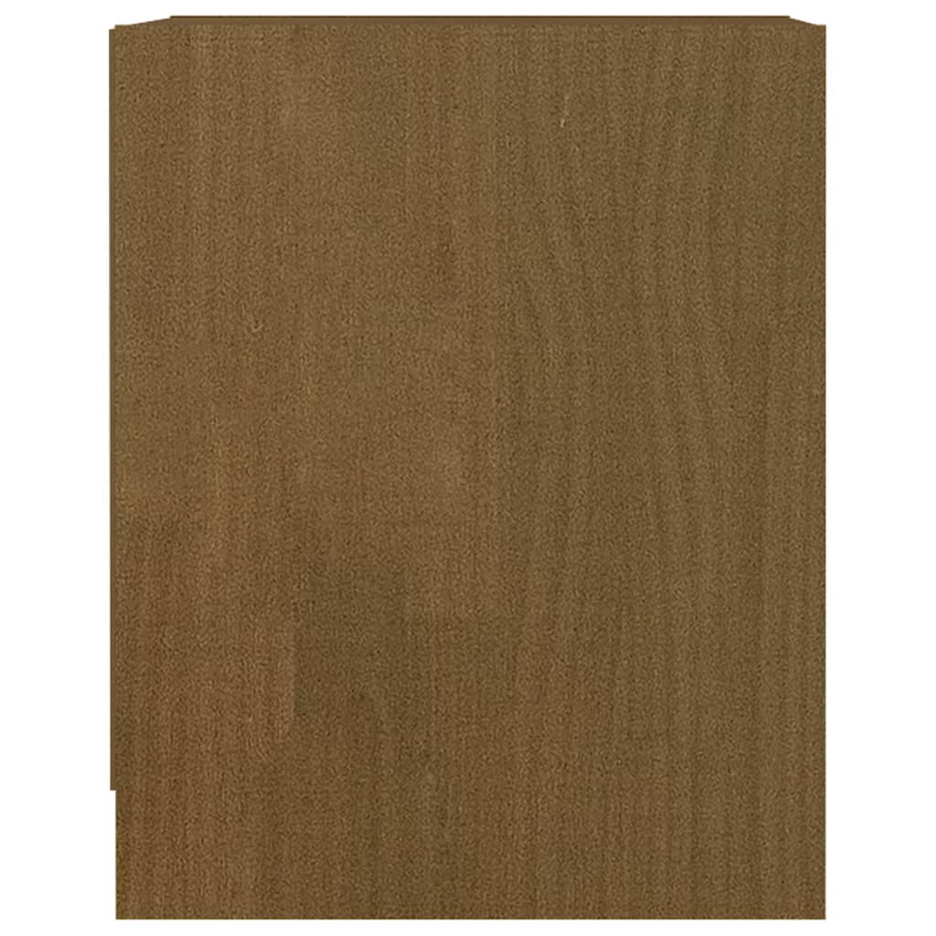 vidaXL Sängbord 2 st honungsbrun 35,5x33,5x41,5 cm massivt furu