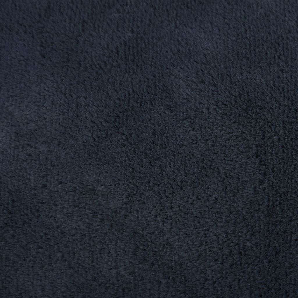 vidaXL Hundbädd mörkgrå 65x50x20 cm fleece med linnelook