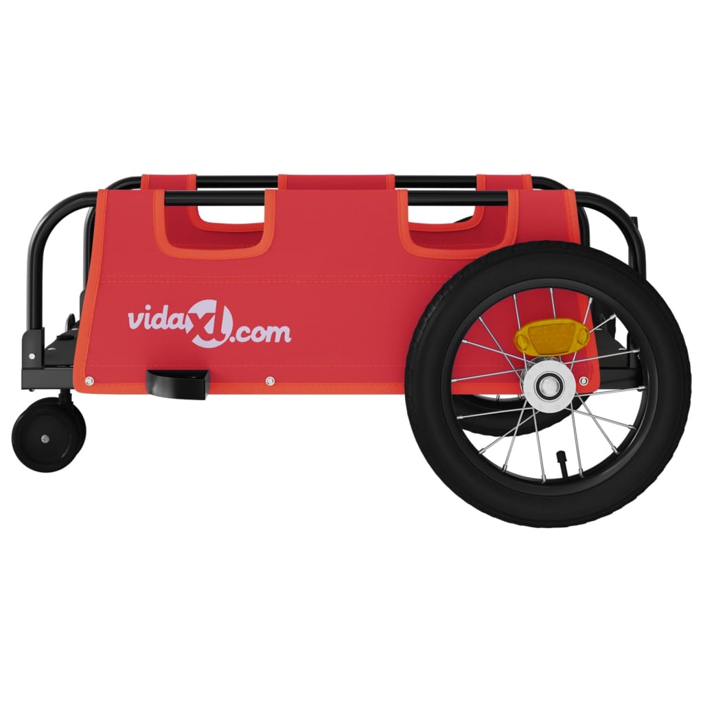 vidaXL Cykelvagn röd oxfordtyg och järn