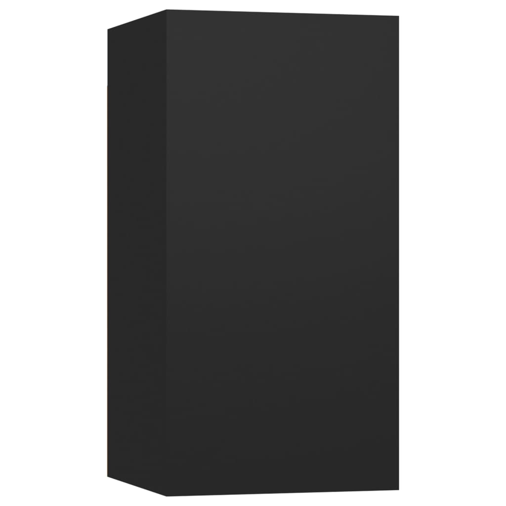 vidaXL TV-skåp 4 delar svart 30,5x30x60 cm spånskiva