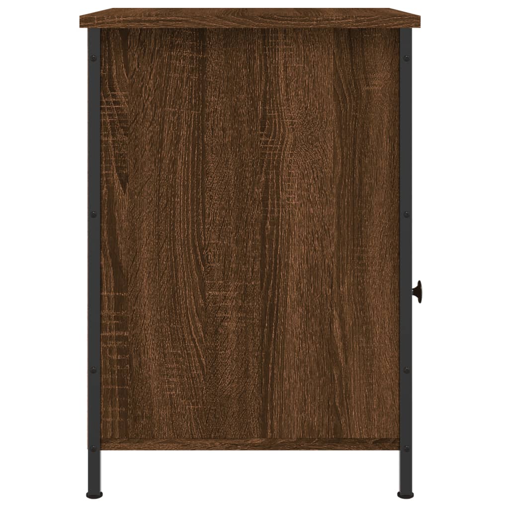 vidaXL Sängbord brun ek 40x42x60 cm konstruerat trä