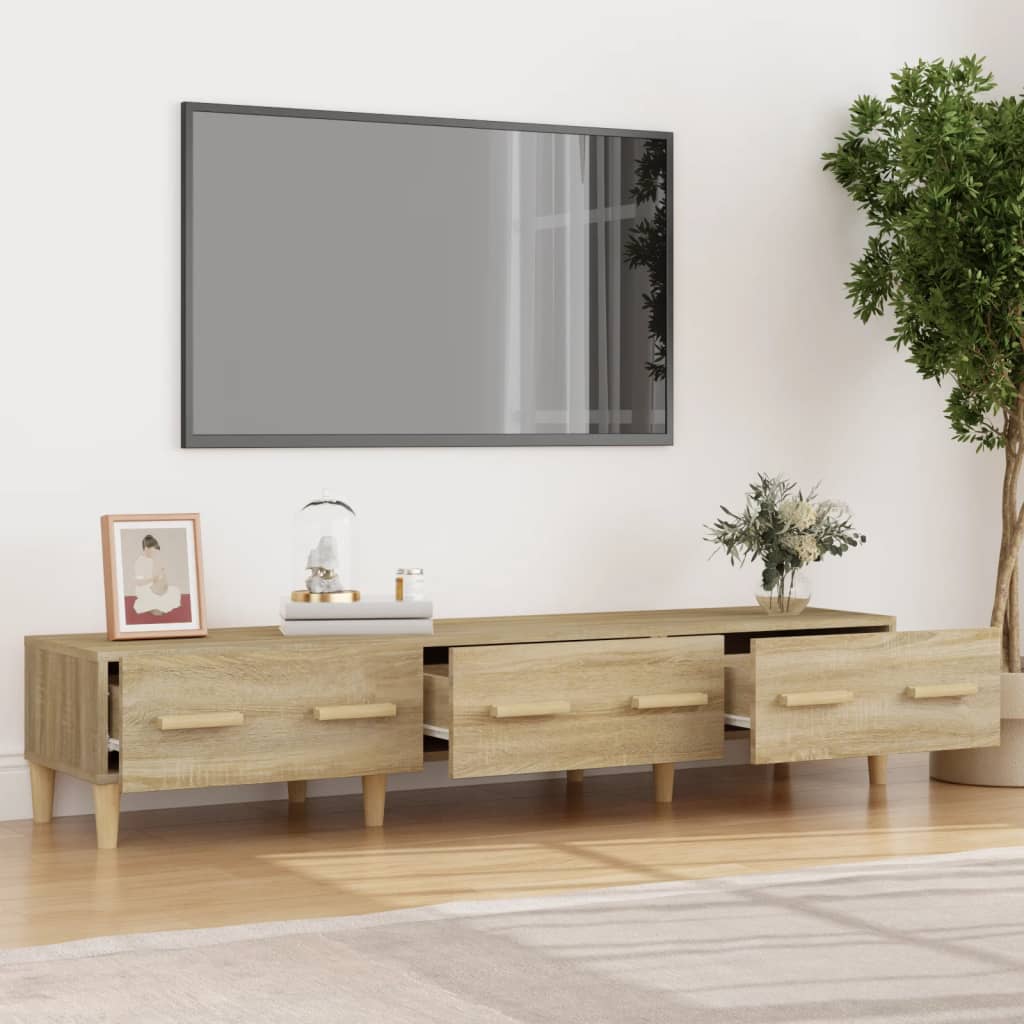 vidaXL Tv-bänk sonoma-ek 150x34,5x30 cm konstruerat trä