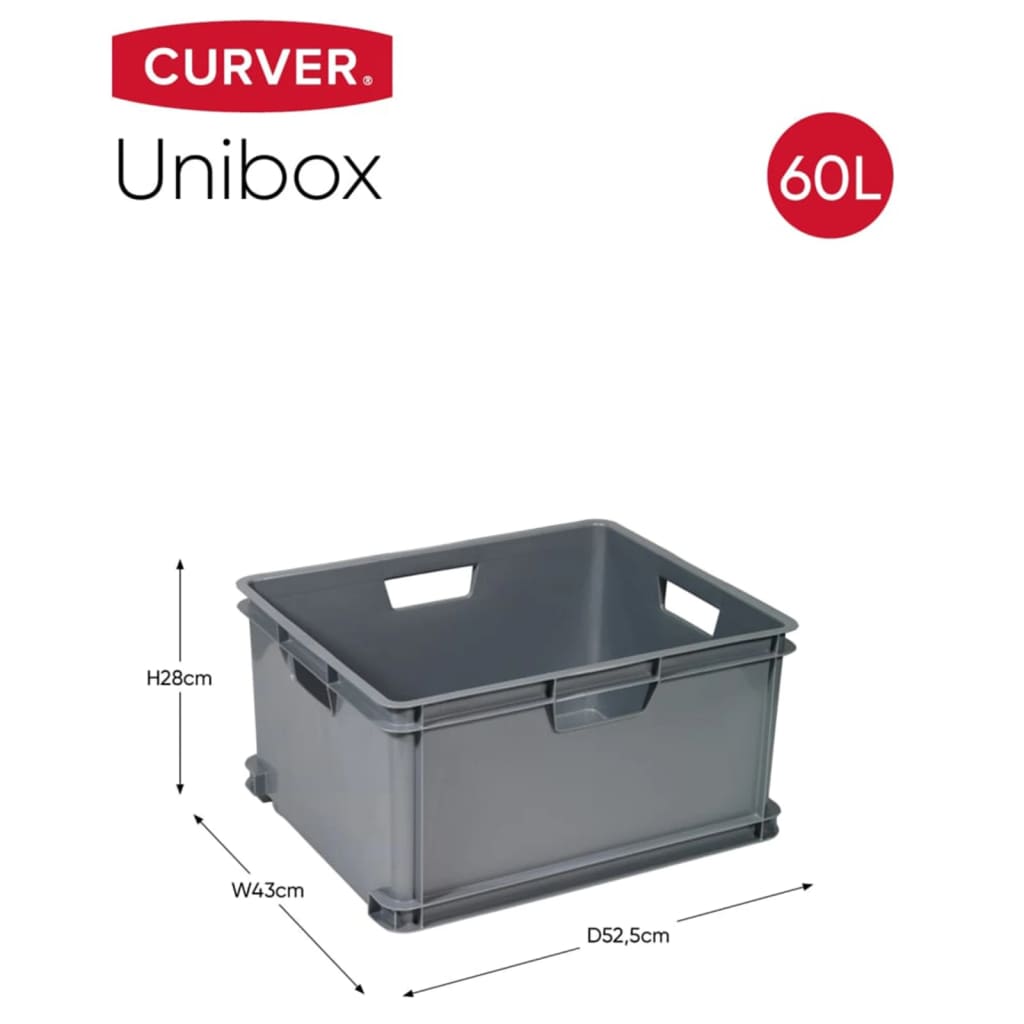 Curver Förvaringslåda Unibox XL 60L grå