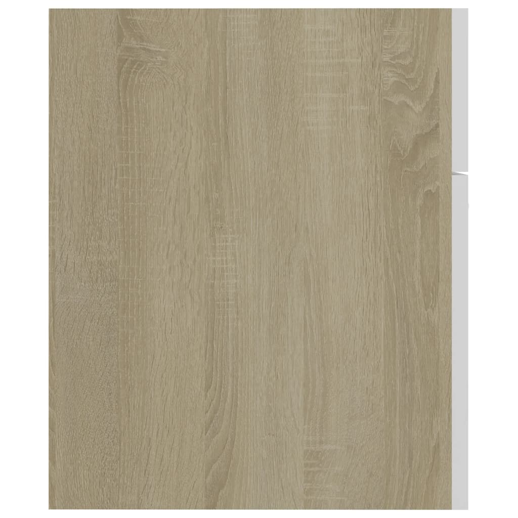 vidaXL Tvättställsskåp vit och sonoma-ek 60x38,5x46 cm konstruerat trä
