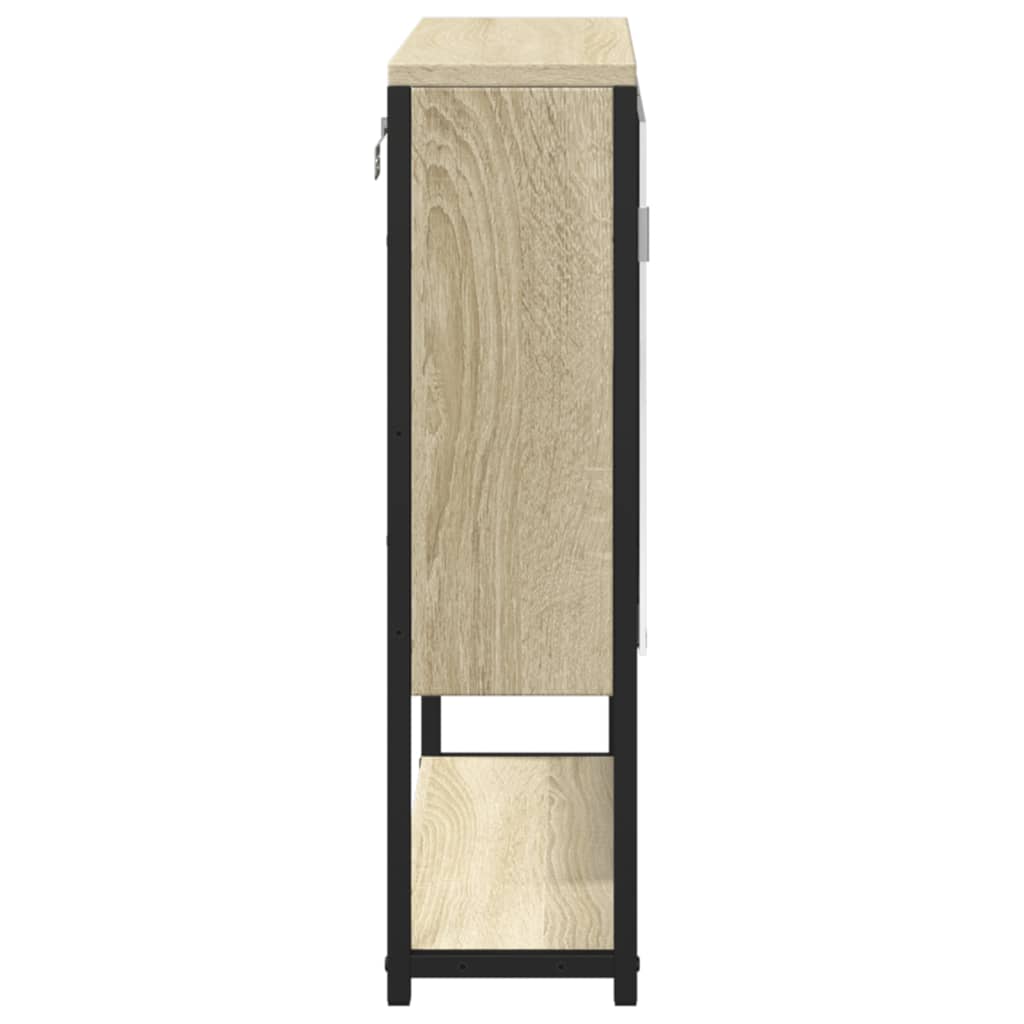 vidaXL Spegelskåp för badrum sonoma-ek 60x16x60 cm konstruerat trä