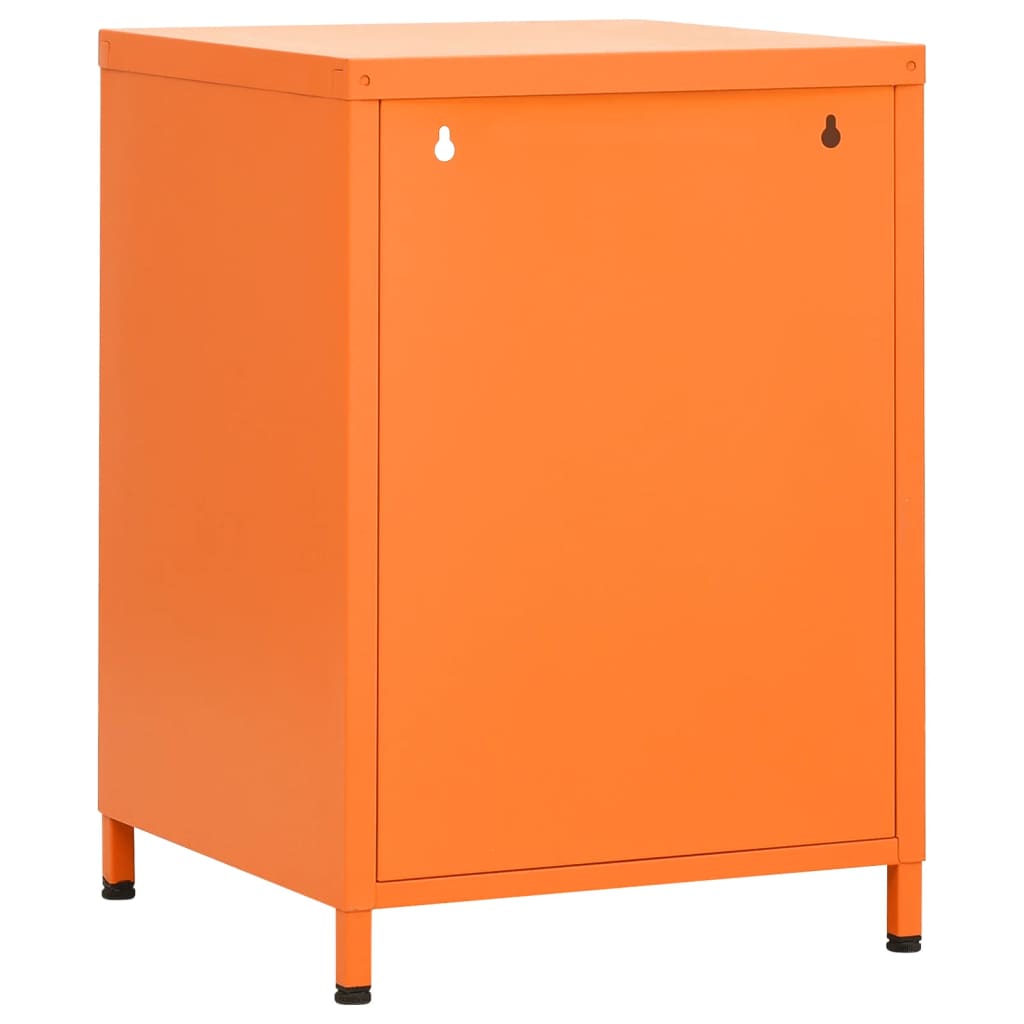 vidaXL Sängbord orange 35x35x51 cm stål