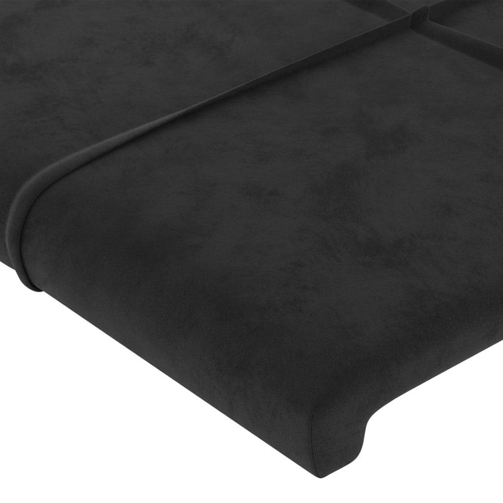 vidaXL Sänggavel svart 100 x 5 x 78/88 cm sammet