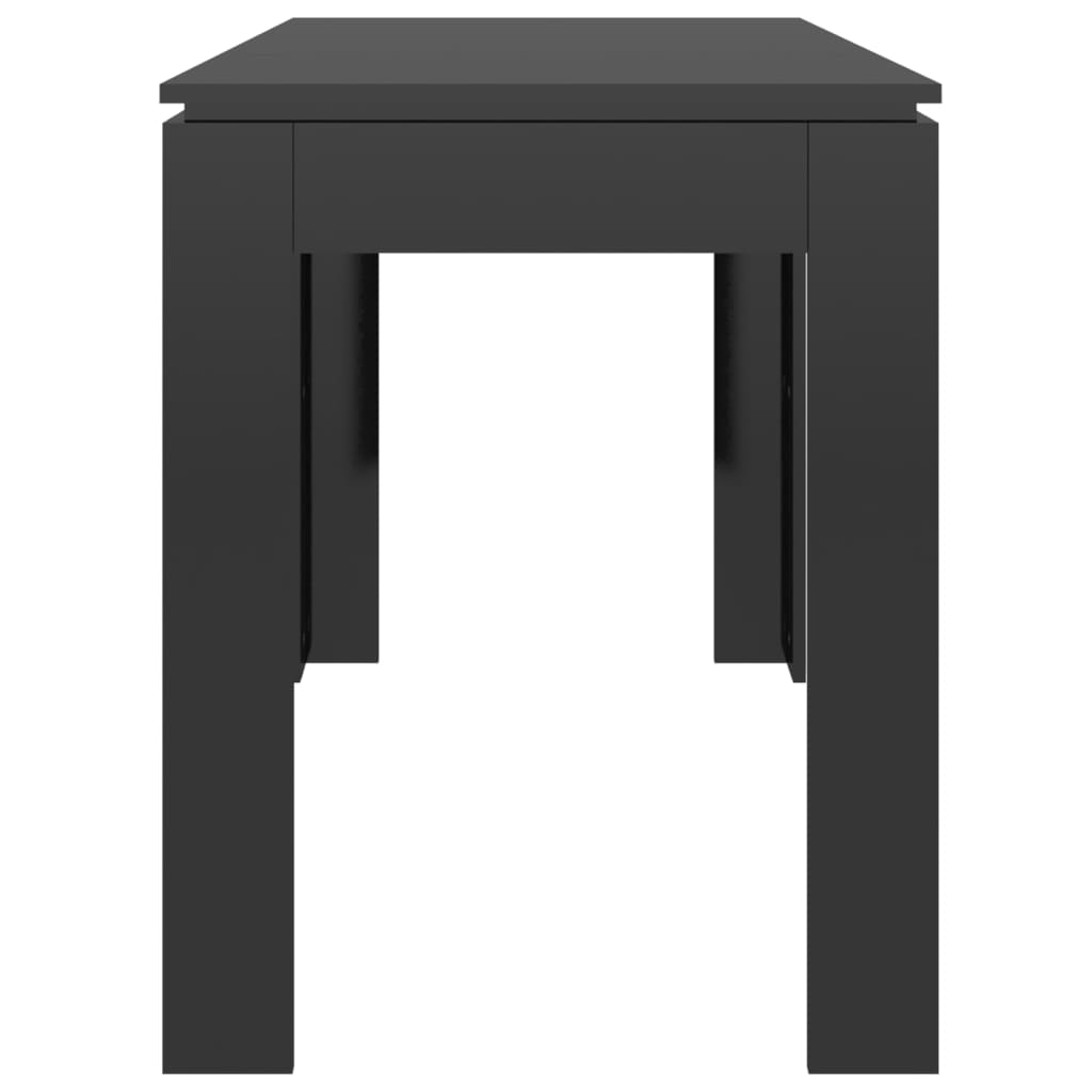 vidaXL Matbord svart högglans 120x60x76 cm spånskiva