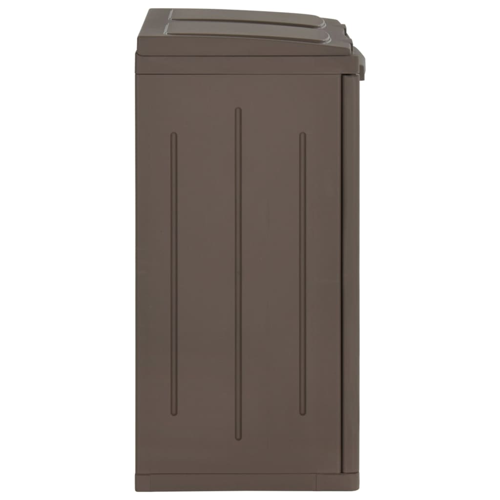 vidaXL Soptunna med 2 dörrar brun 65x45x88 cm PP