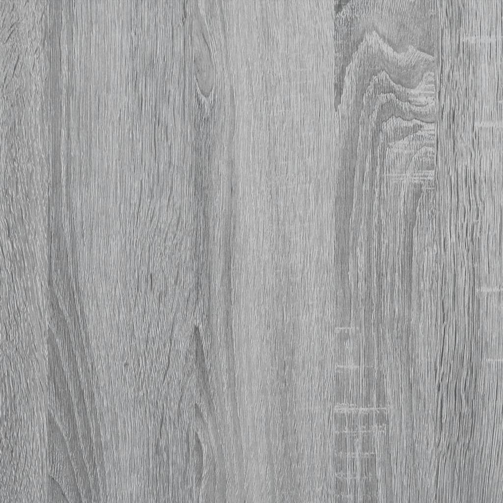 vidaXL Sängram med huvudgavel grå sonoma 120x200 cm konstruerad trä