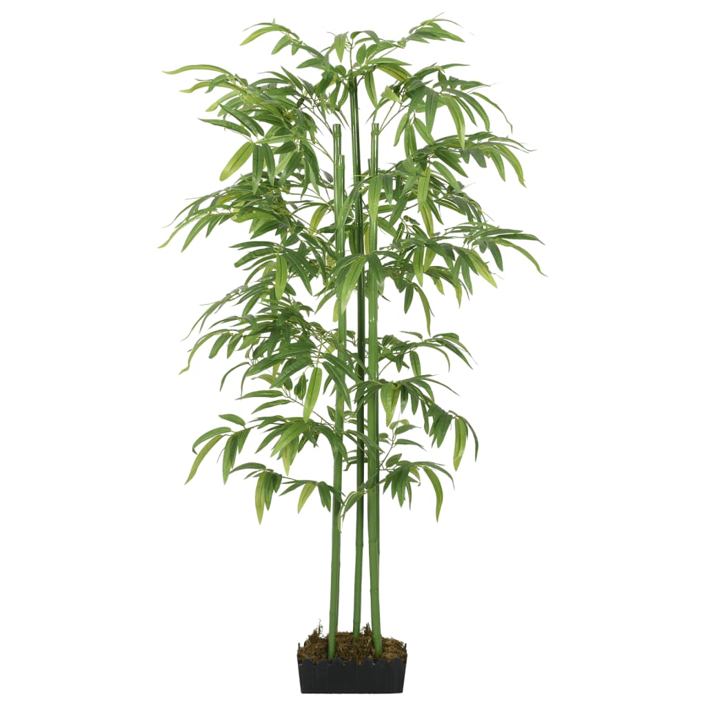 vidaXL Konstväxt bambu 384 blad 120 cm grön