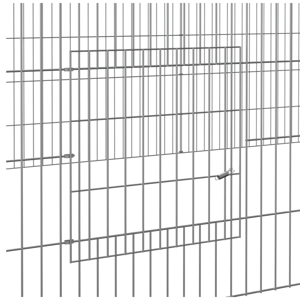 vidaXL Kaninhage 2 paneler 220x110x55 cm galvaniserat järn