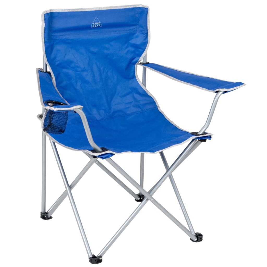 Bo-Camp Hopfällbar campingstol blå stål 1267188