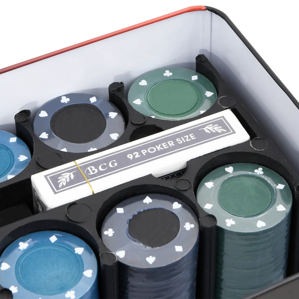 vidaXL Poker set 200 delar 4 g
