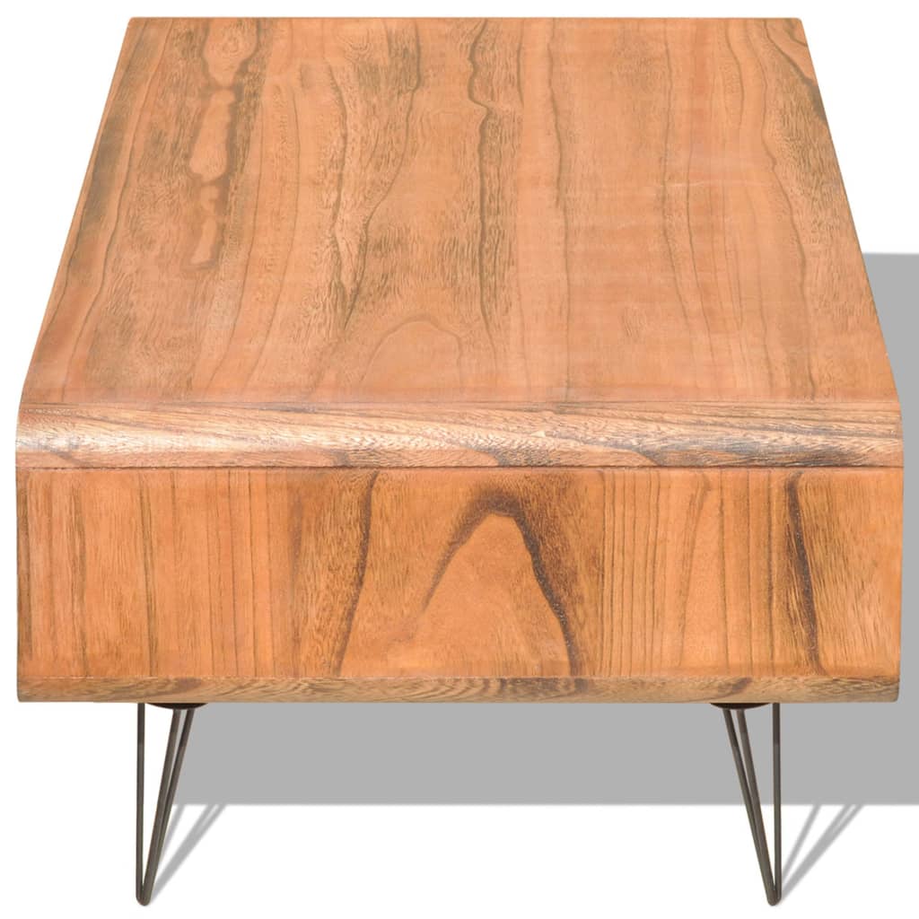 vidaXL Soffbord trä 90x55,5x38,5 cm massiv paulownia brun