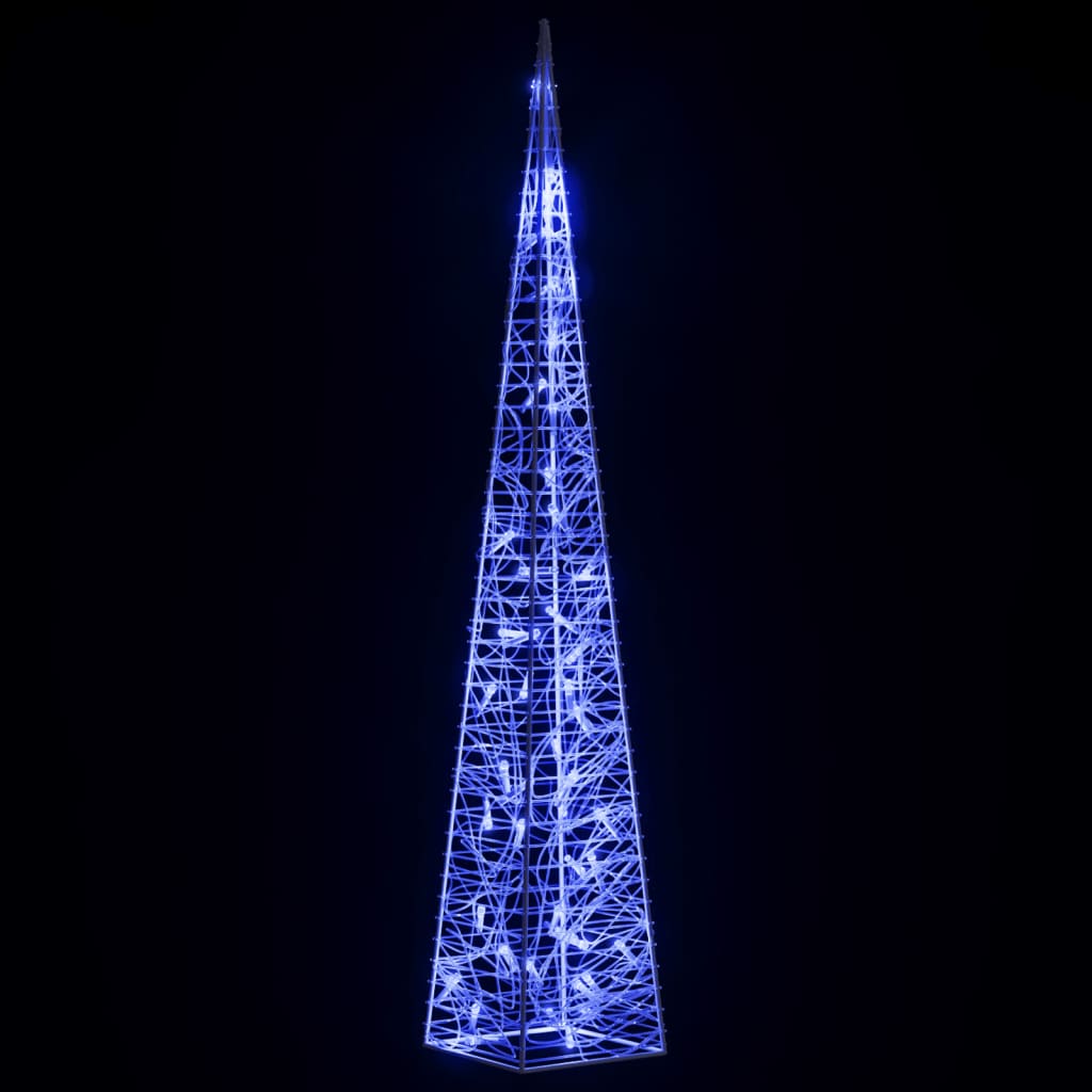 vidaXL Ljuskon LED akryl blå 90 cm