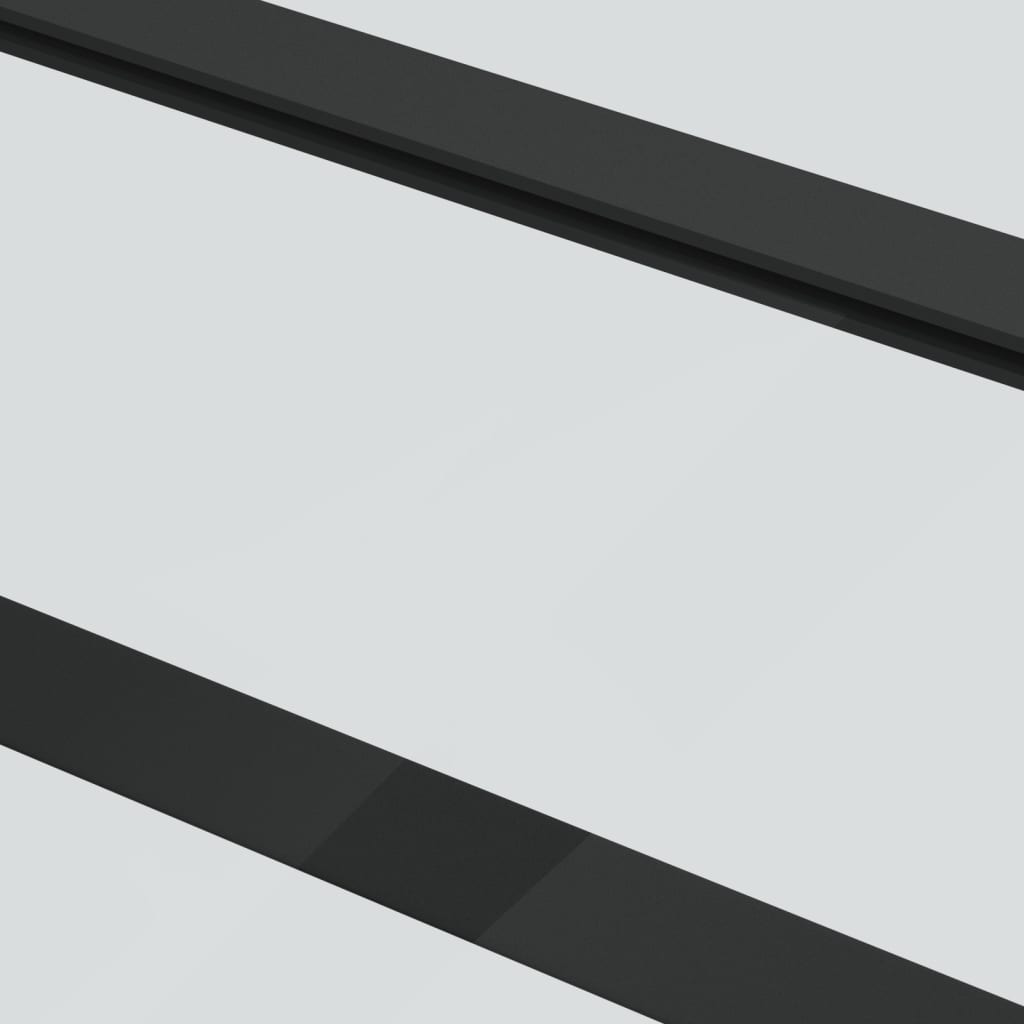 vidaXL Skjutdörr ESG-glas och aluminium 90x205 cm svart
