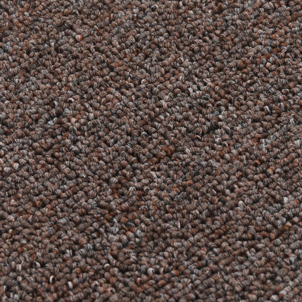 vidaXL Trappstegsmattor halkfri 15 st 60x25 cm brun rektangulär
