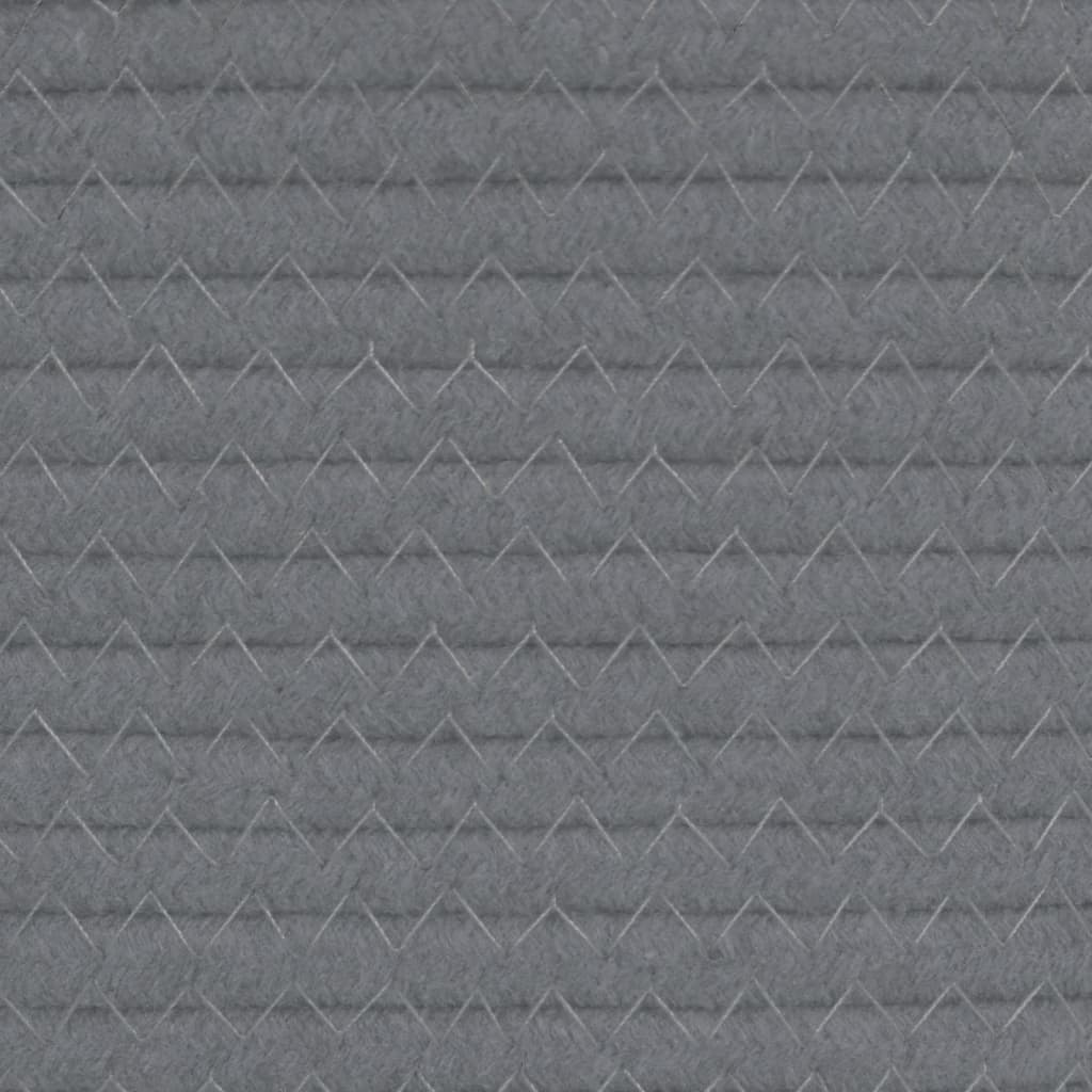 vidaXL Förvaringskorgar 2 st grå och vit Ø28x28 cm bomull
