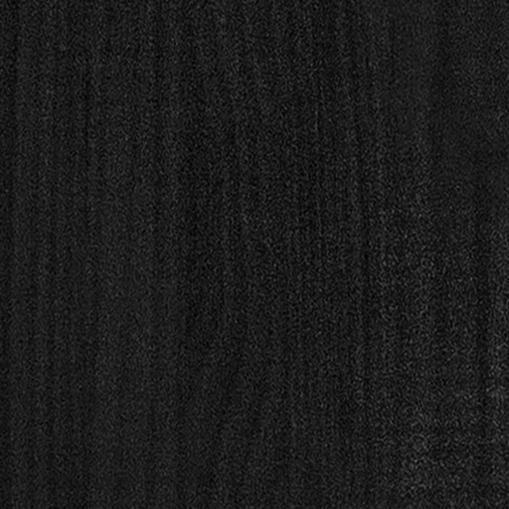 vidaXL Bokhylla/rumsavdelare svart 100x30x200 cm massiv furu