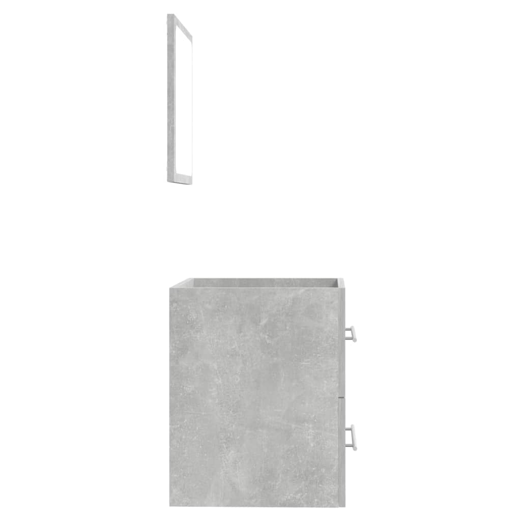vidaXL Badrumsskåp med spegel betonggrå 41x38,5x48 cm