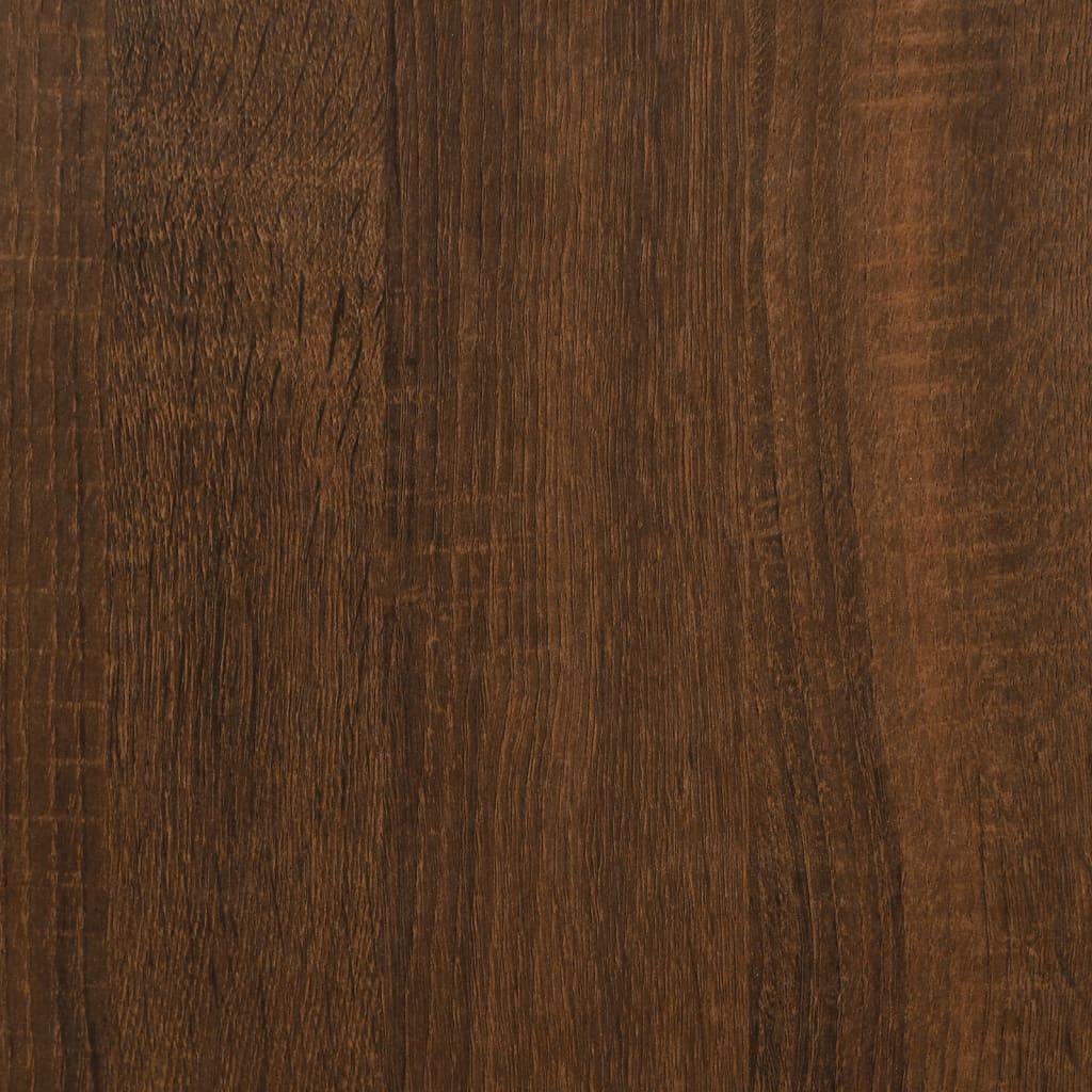 vidaXL Skärmställ brun ek 100x24x13 cm konstruerat trä