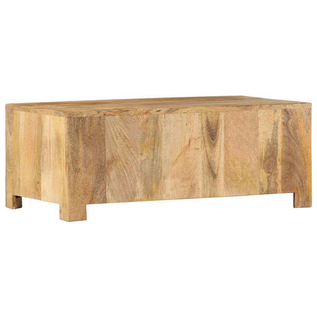 vidaXL Soffbord med 4 lådor 90x50x35 cm massivt mangoträ