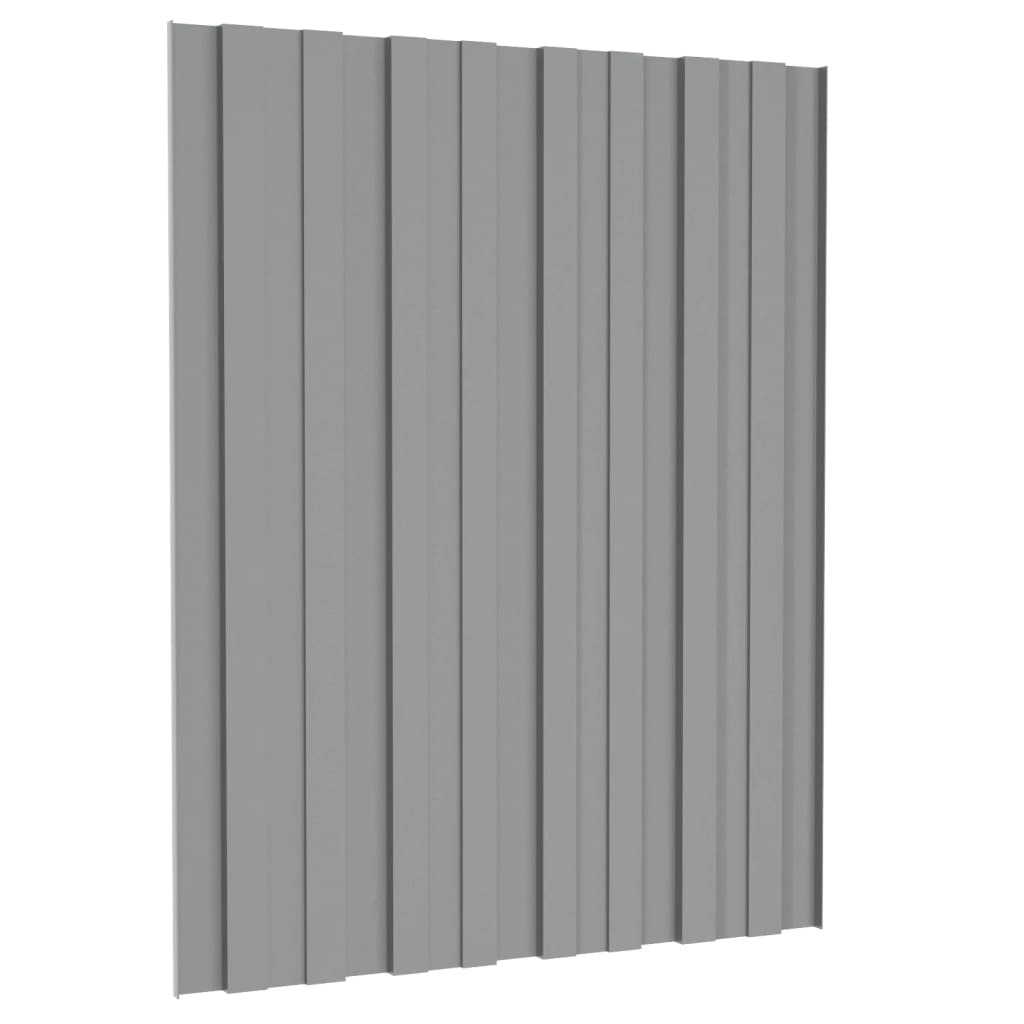 vidaXL Takprofiler 36 st galvaniserat stål grå 60x45 cm