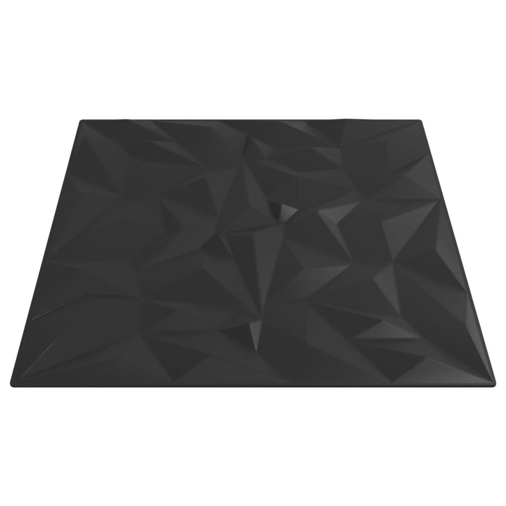vidaXL Väggpaneler 48 st svart 50x50 cm XPS 12 m² ametist