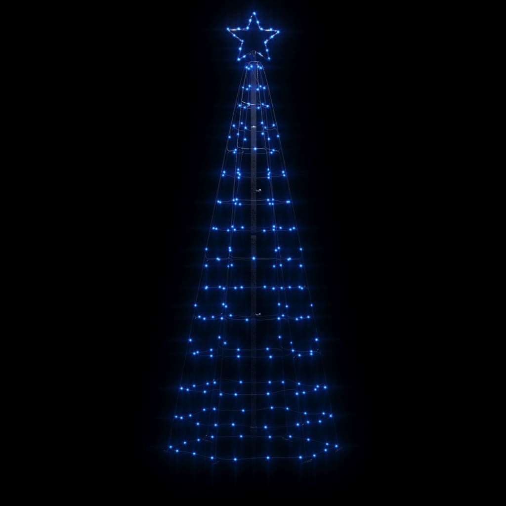 vidaXL Julgransbelysning med markspett 220 LEDs blå 180 cm