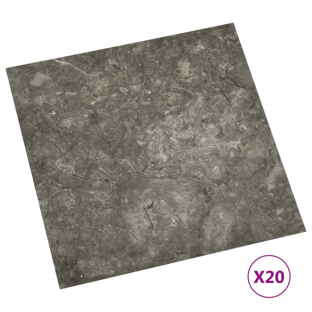 vidaXL Självhäftande golvplankor 20 st PVC 1,86 m² grå