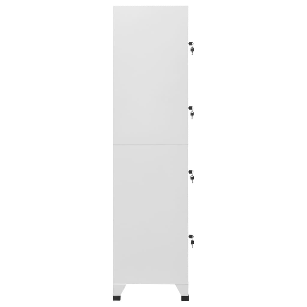vidaXL Klädskåp för omklädningsrum med 4 fack stål 38x45x180 cm