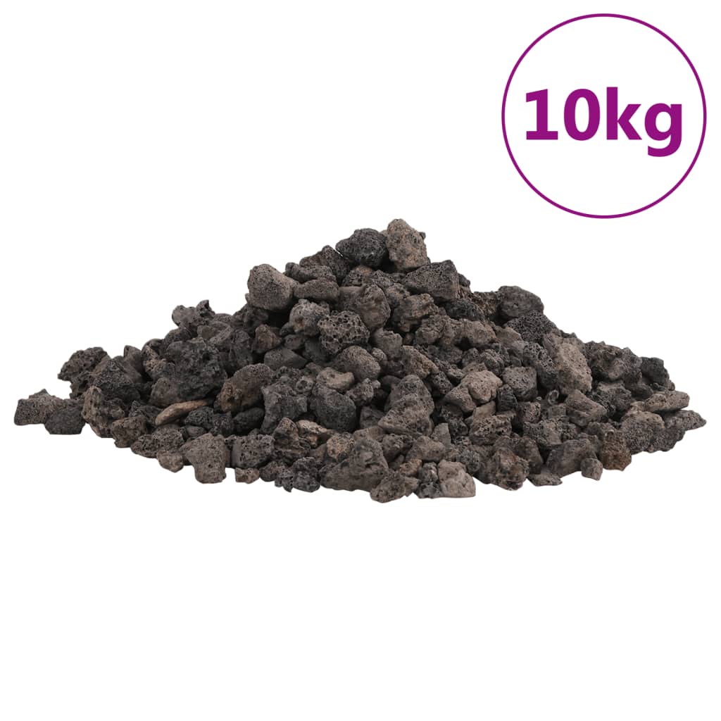 vidaXL Lavagrus 10 kg svart 1-2 cm
