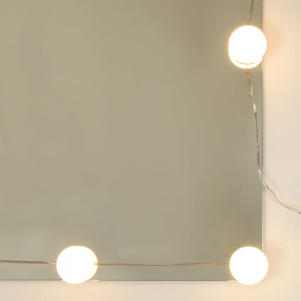vidaXL Spegelskåp med LED brun ek 60x31,5x62 cm