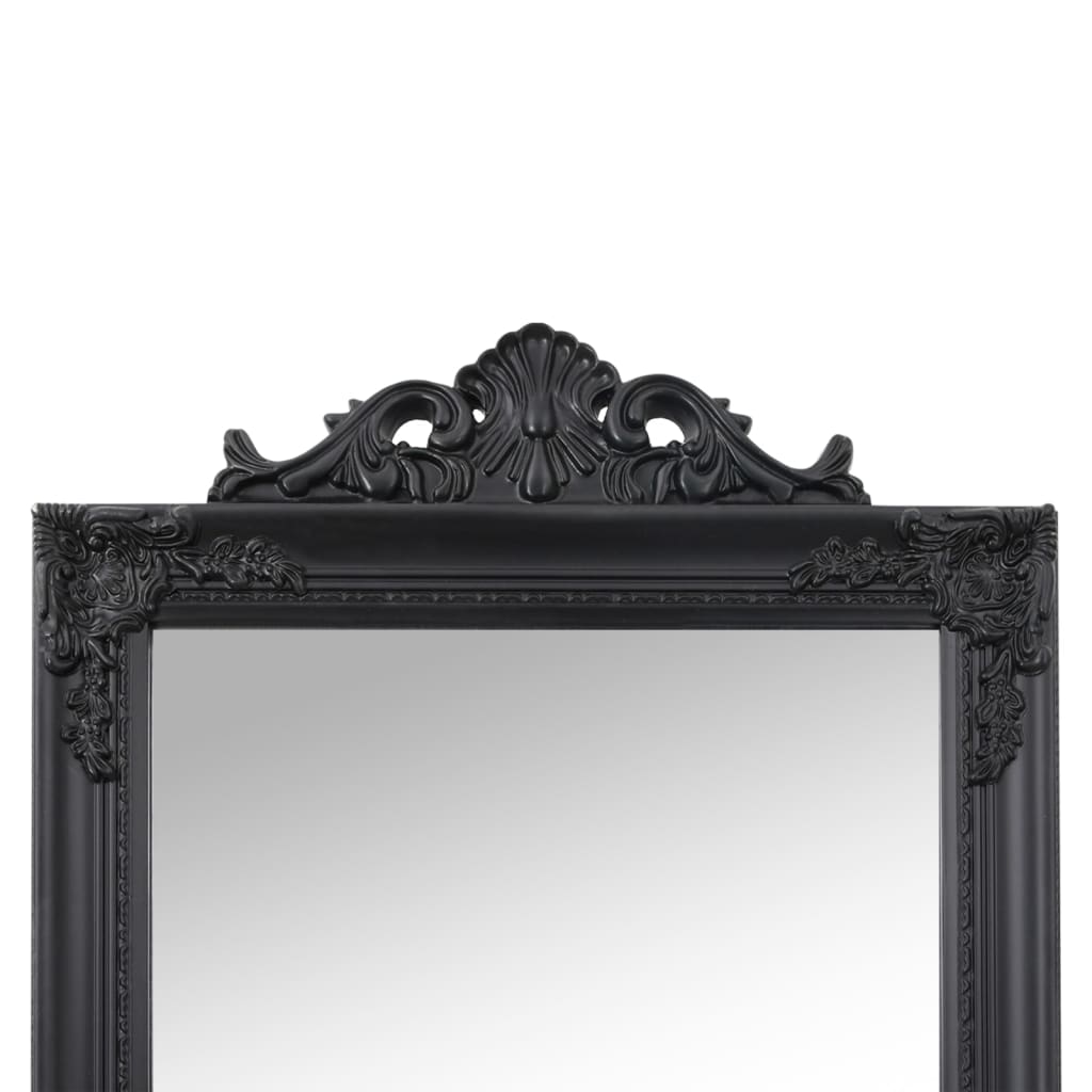 vidaXL Fristående spegel svart 45x180 cm