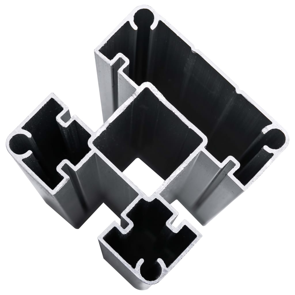 vidaXL WPC-staketpanel 6 fyrkantig + 1 vinklad 1138x186 cm brun