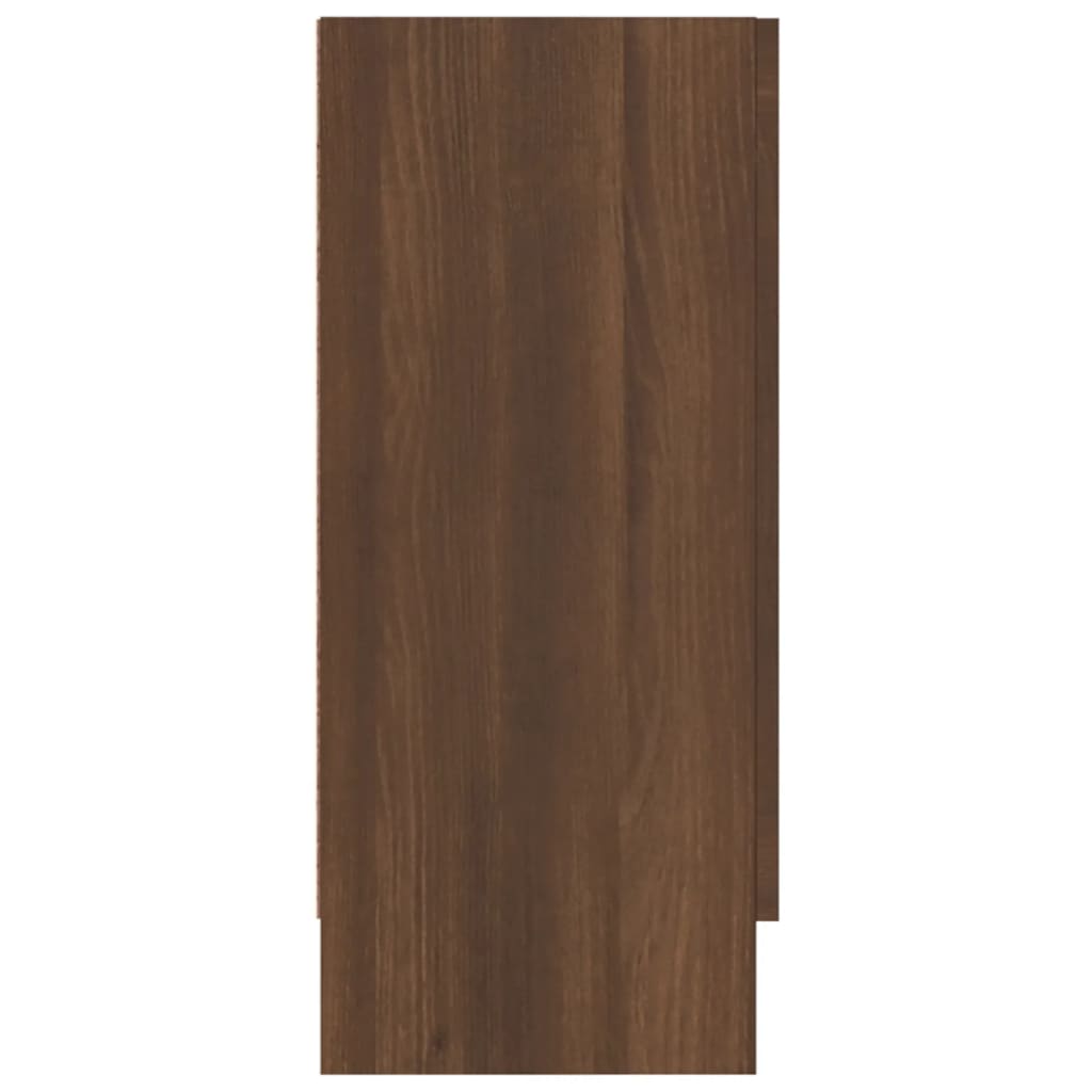 vidaXL Vitrinskåp brun ek 120x30,5x70 cm konstruerat trä