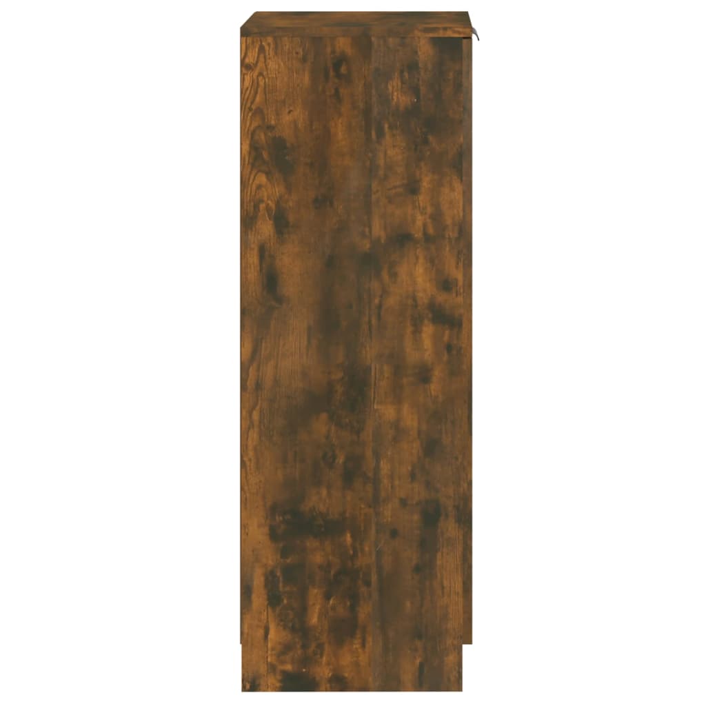 vidaXL Skoställ rökfärgad ek 30x35x100 cm konstruerat trä