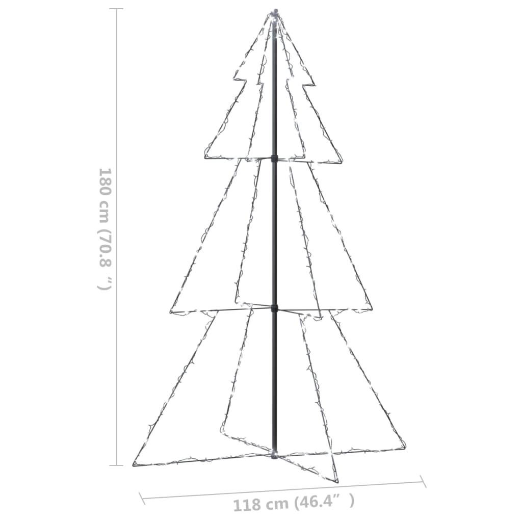 vidaXL Ljuskon för julgran 240 LED inne/ute 118x180 cm