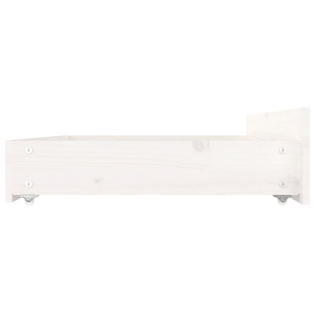 vidaXL Sängram med lådor vit 180x200 cm