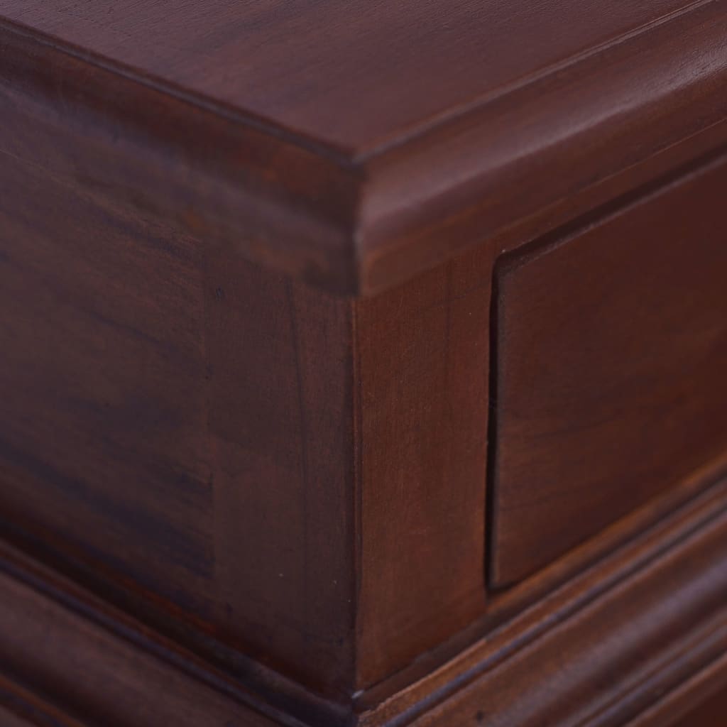 vidaXL Sängbord klassisk brun 35x30x60 cm massiv mahogny