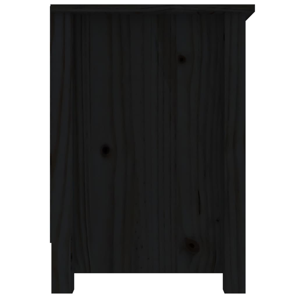 vidaXL Tv-bänk svart 103x36,5x52 cm massiv furu