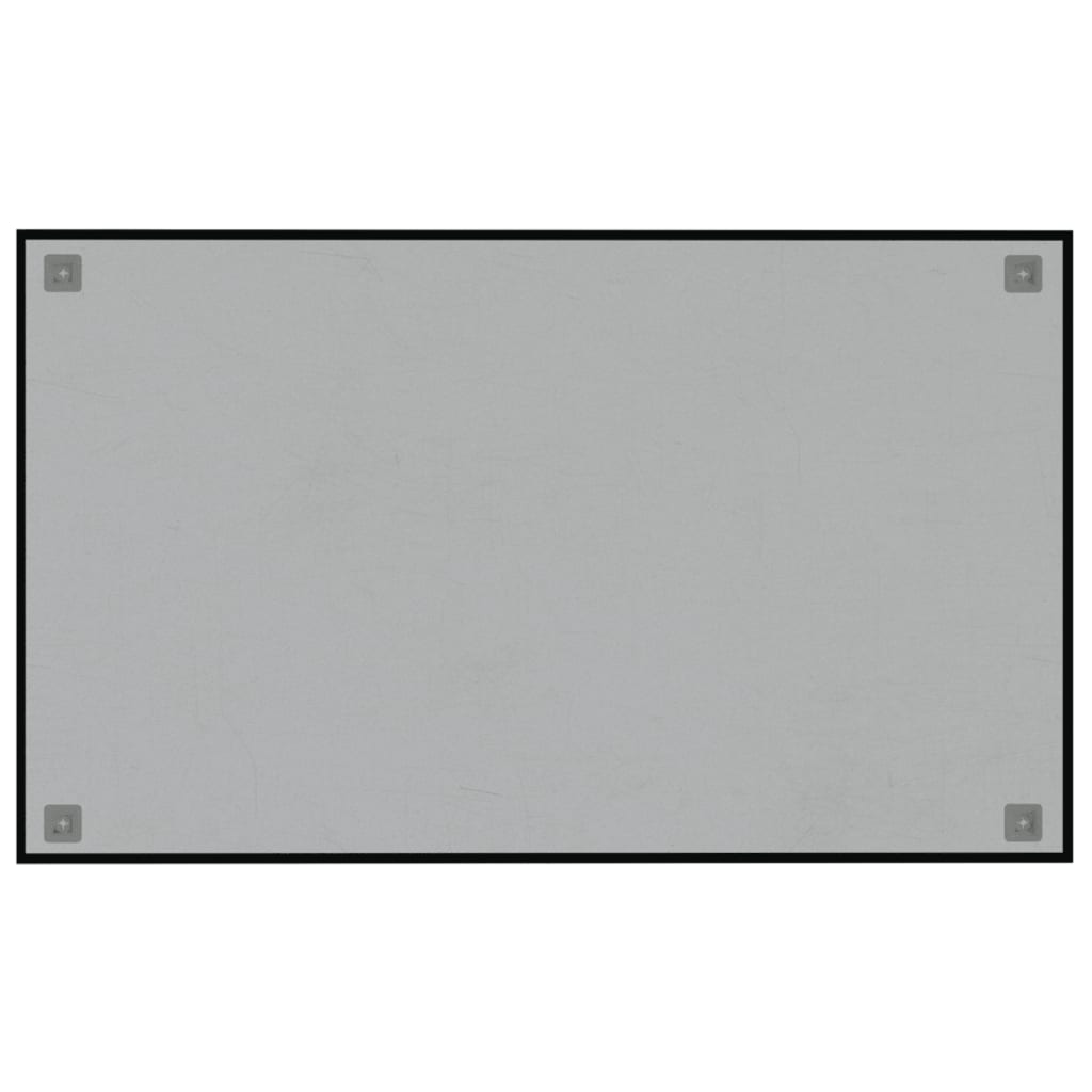 vidaXL Väggmonterad magnettavla svart 100x60 cm härdat glas