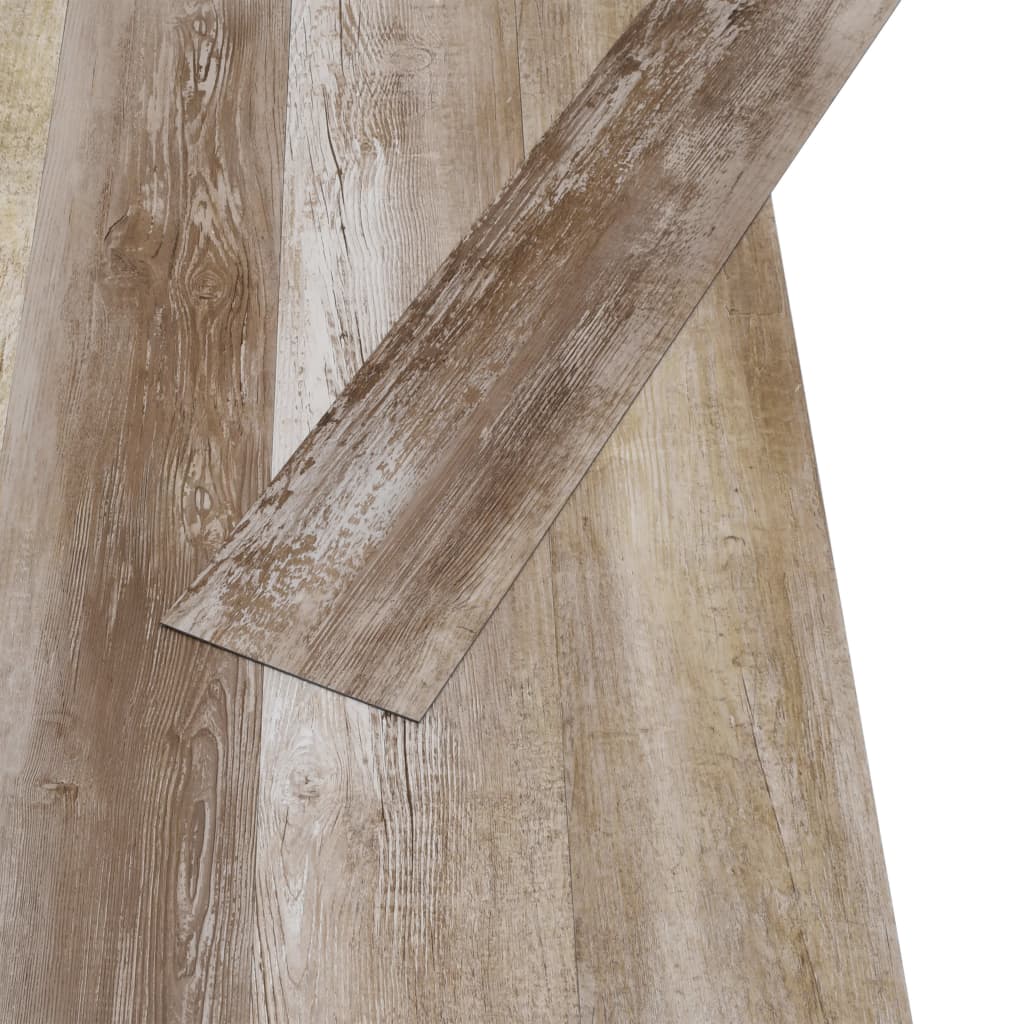 vidaXL PVC-golvbrädor 5,02 m² självhäftande 2 mm kalkfärgat trä