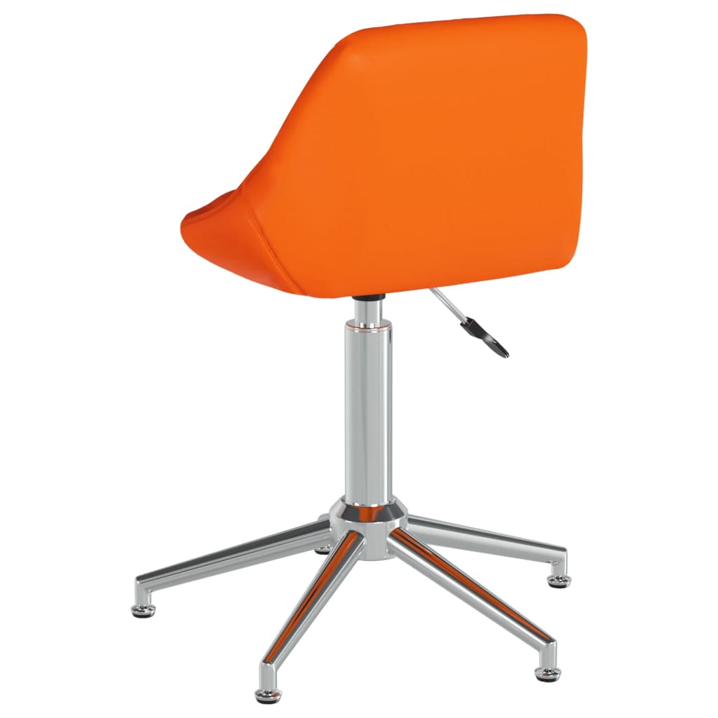 vidaXL Snurrbar matstol orange konstläder