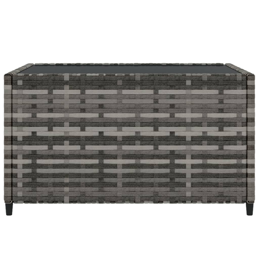vidaXL Loungebord fyrkantigt grå 50x50x30 cm konstrotting