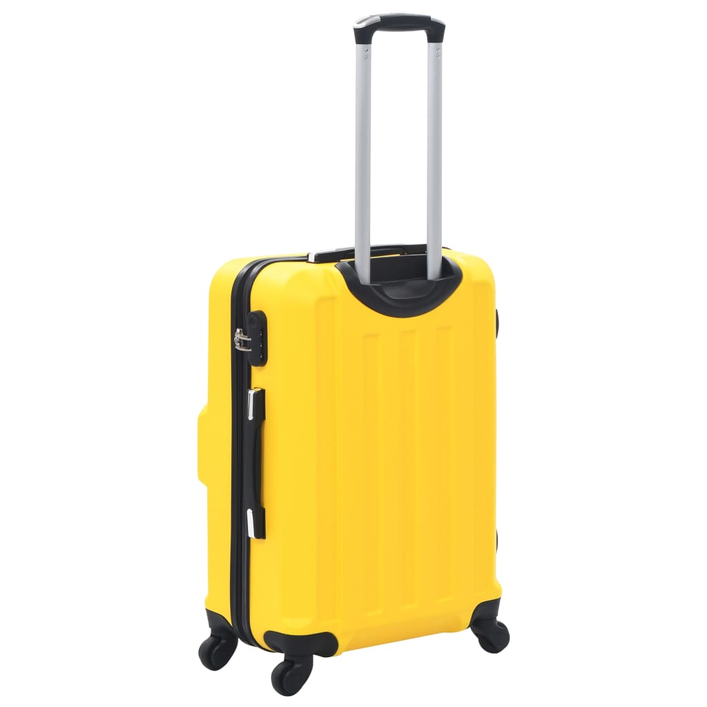 vidaXL Hårda resväskor 3 st gul ABS